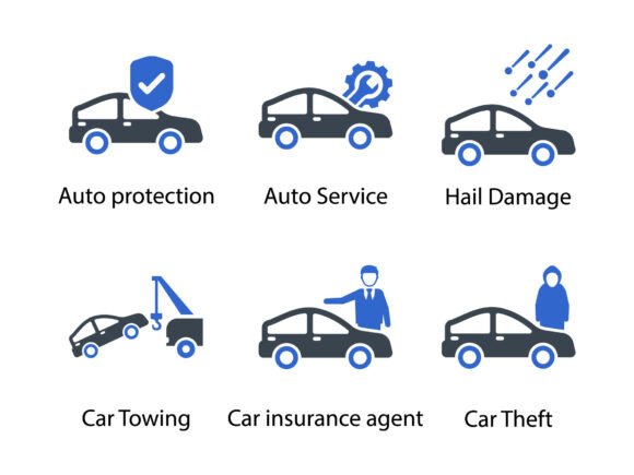 Auto Insurance Icon Set 3: Graphics and Icons for Modern Branding