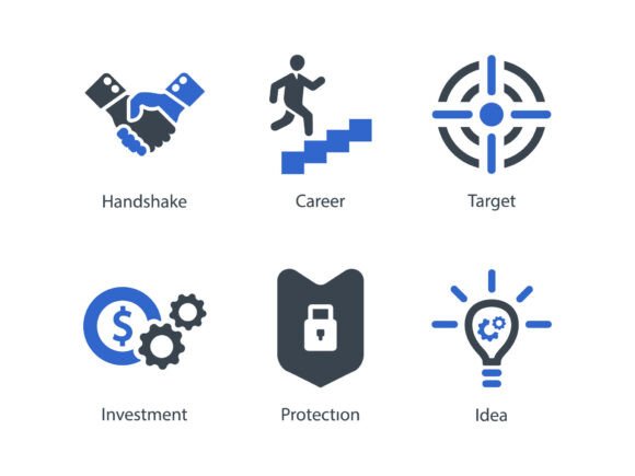 Business Management Icon Set 7: Graphics & Icons for Crafters