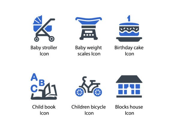 Childhood Baby Icon Set 5: Graphics and Icons for Branding
