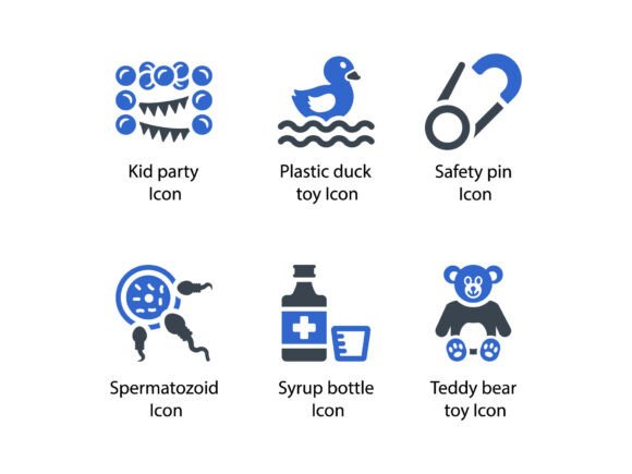 Childhood Baby Icon Set 6: Graphics and Icons for Crafting