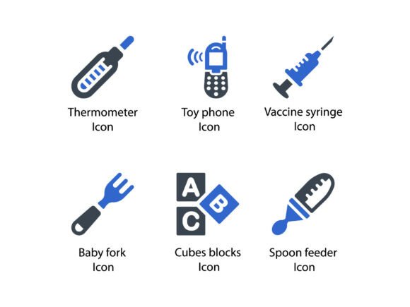 Childhood Baby Icon Set 7: Graphics & Icons for Creative Design