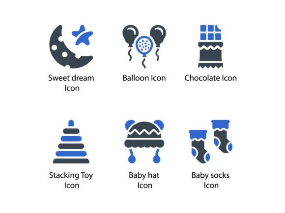 Childhood Baby Icon Set 8: Graphics and Icons for Crafting