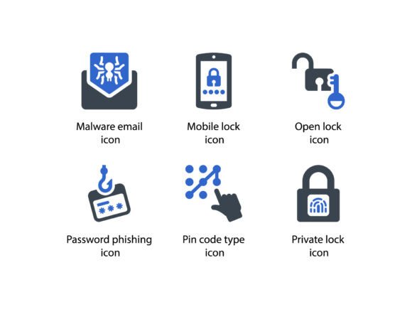 Cyber Security System Icon Set 6: Graphics and Icons