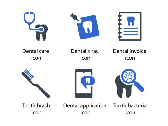 Dental Care Icon Set 4: Graphics and Icons for Professional Design