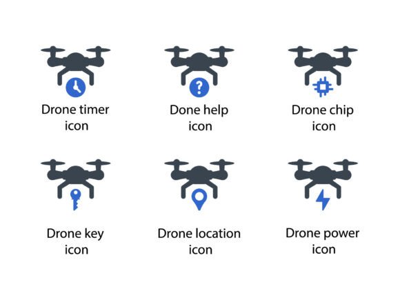 Drone Icon Set 2: Graphics and Icons for Modern Design