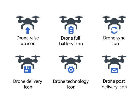 Drone Icon Set 3: Graphics & Icons for Creative Design