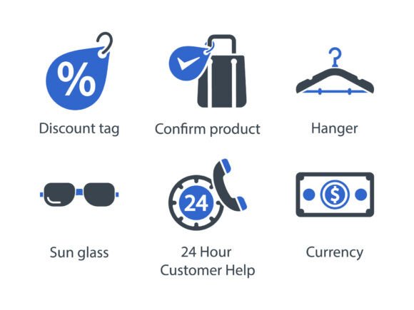 E Commerce Shopping Icon Set 16: Graphics and Icons for Real Projects