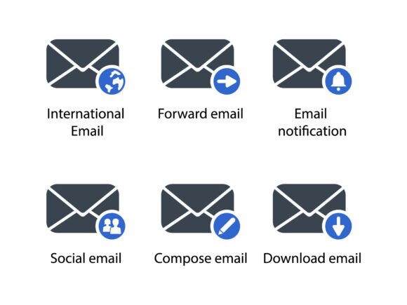Email Icon Set 1: Graphics and Icons for Local Business