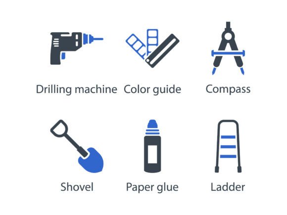 Essential Tools Icon Set 4: Graphics & Icons for Real Crafting