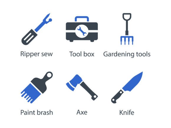 Essential Tools Icon Set 5: Graphics and Icons for Crafters