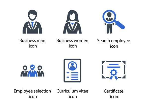 Human Resource Management Icon Set 1: Graphics and Icons for Branding