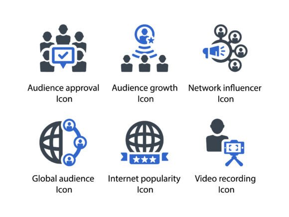 Influencers Marketing Icon Set 1: Graphics & Icons for Local Business