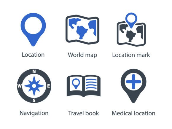 Location Icon Set 1: Graphics and Icons for Modern Design