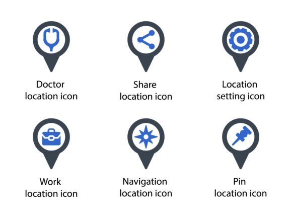 Location Pin Icon Set 2: Graphics and Icons for Real Projects