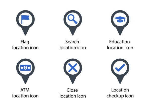 Location Pin Icon Set 3: Graphics & Icons for Modern Design