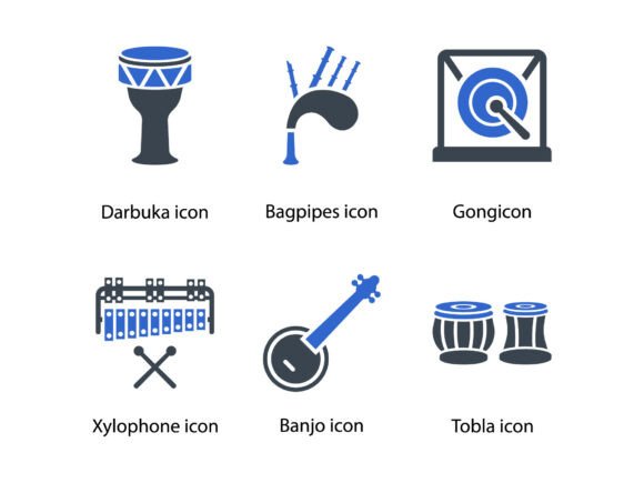 Musical Instrument Icon Set 4: Graphics & Icons