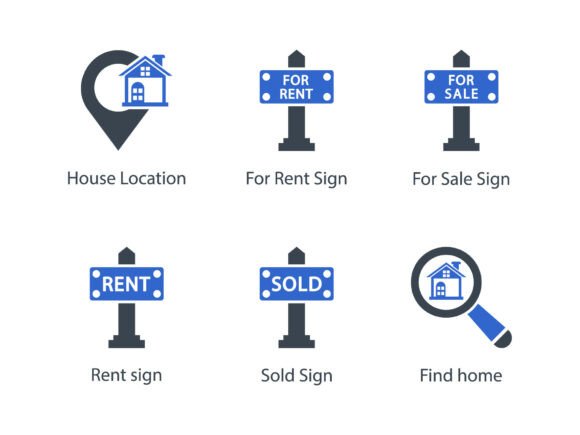 Real Estate Icon Set 5: Graphics & Icons for Local Business
