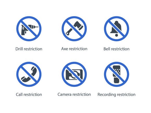 Restriction Icon Set 5: Graphics & Icons for Digital Sellers