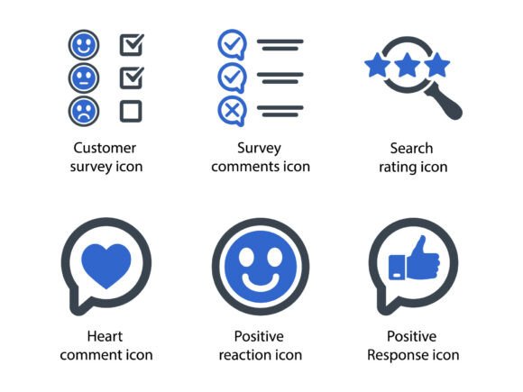 Review Feedback Icon Set 1: Graphics & Icons for Digital Sellers
