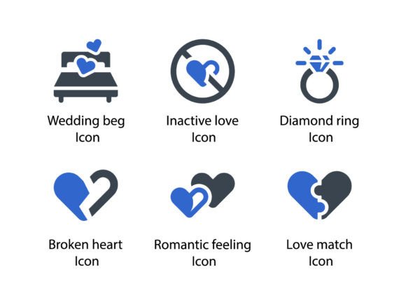 Romance and Love Icon Set 2: Graphics and Icons for Local Branding
