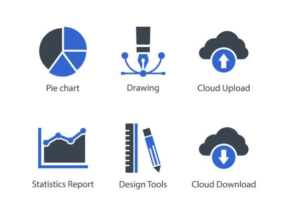 SEO Internet Blue Icon Set 10 Graphics and Icons