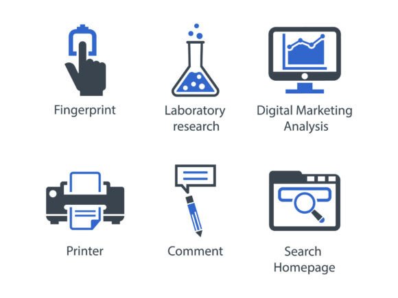 SEO Internet Blue Icon Set 13: Graphics & Icons for Local Business