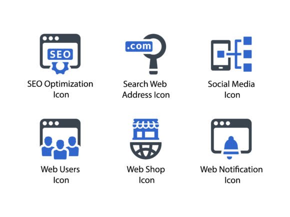 Seo Optimization Icon Set 4: Graphics & Icons for Crafters