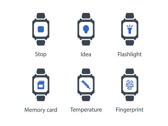 Smart Watch Icon Set 11: Graphics and Icons for Digital Sellers